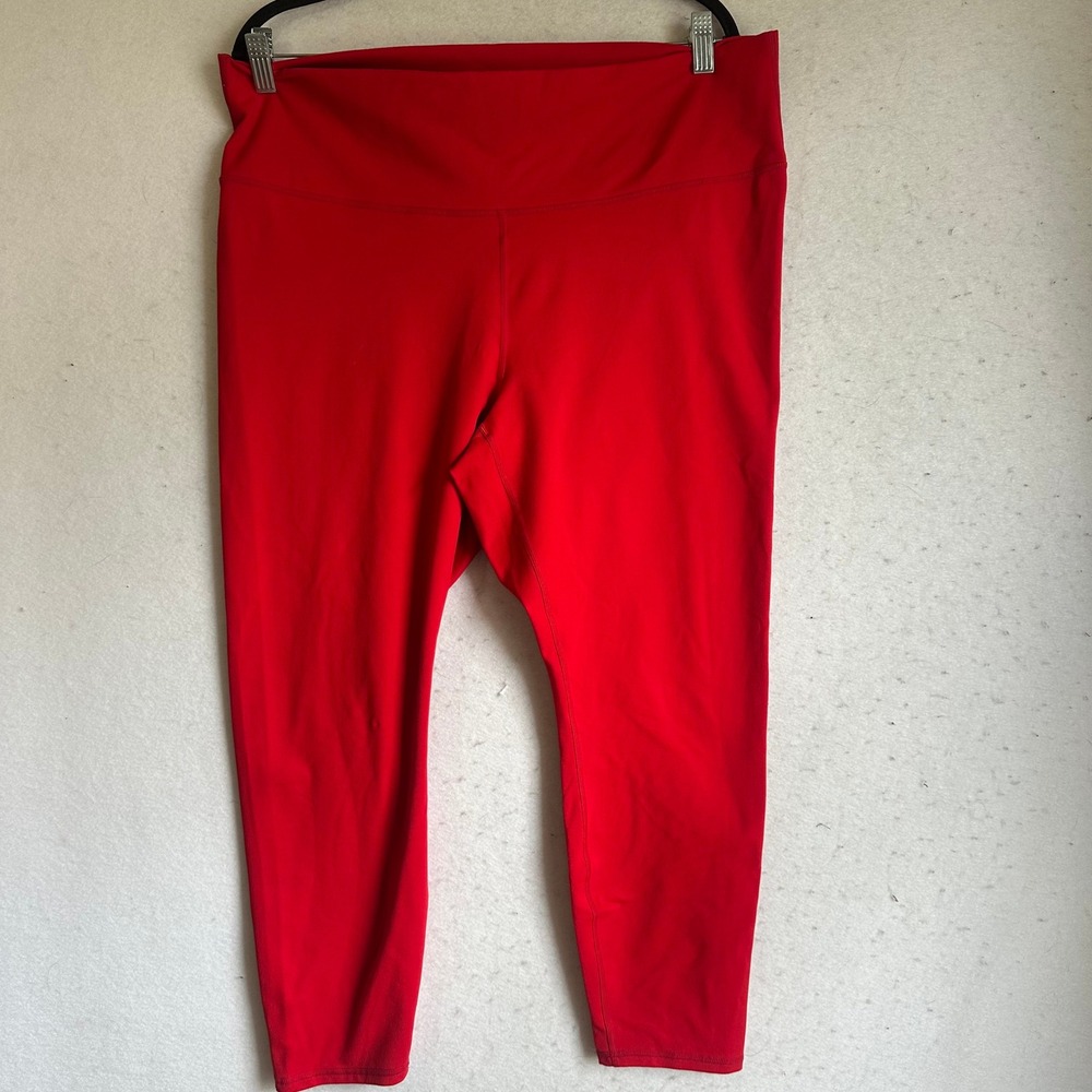 Fabletics PowerHold‎ Red High Waisted Compression Leggings 2X yoga gym